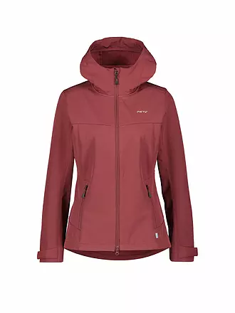 MERU | Chaqueta softshell para mujer Toulouse con capucha | dunkelrot
